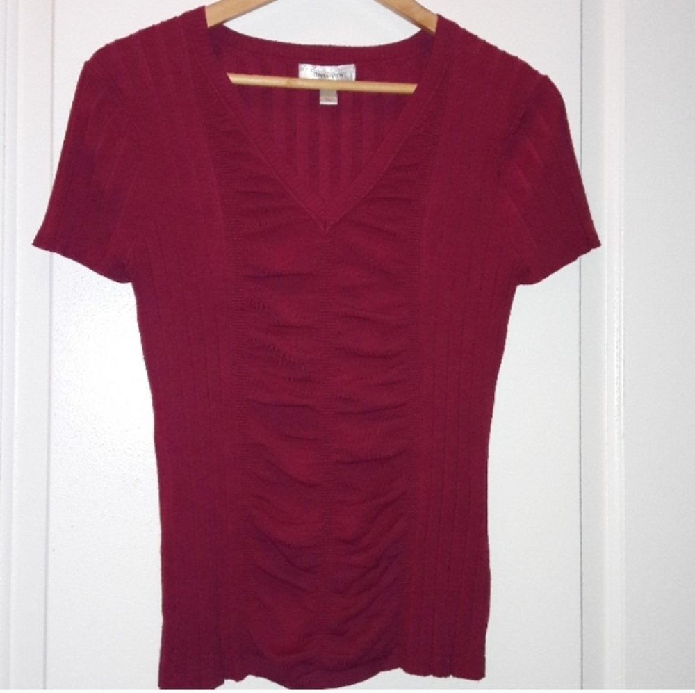 Dressbarn | V-Neck Short Sleeve Sweater